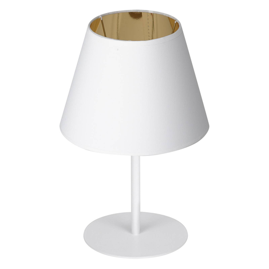 Bordslampa Soho, konisk höjd 33 cm vit/guld