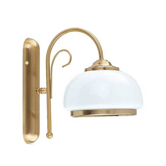 Vägglampa Parsau med glasskärm
