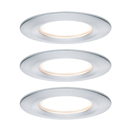 Paulmann 3-pack spot Nova Coin rund dimbar, alu.