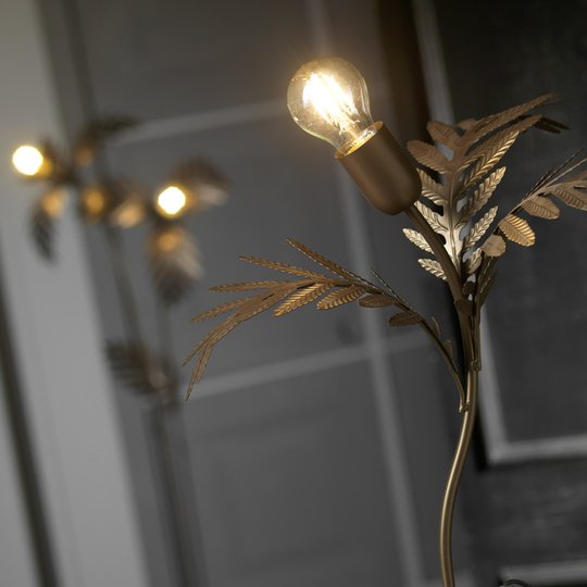 Bordslampa Dubai i bladoptik, brons