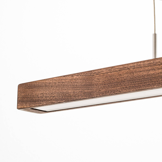 HerzBlut Leonora hänglampa Up & Down 85 cm valnöt