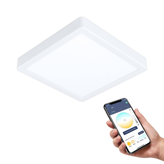 EGLO connect Fueva-Z taklampa 21 x 21 cm vit