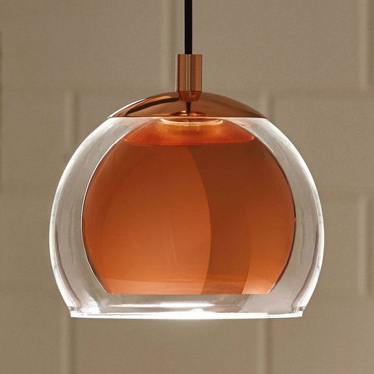 Kopparfärgad taklampa Rocamar