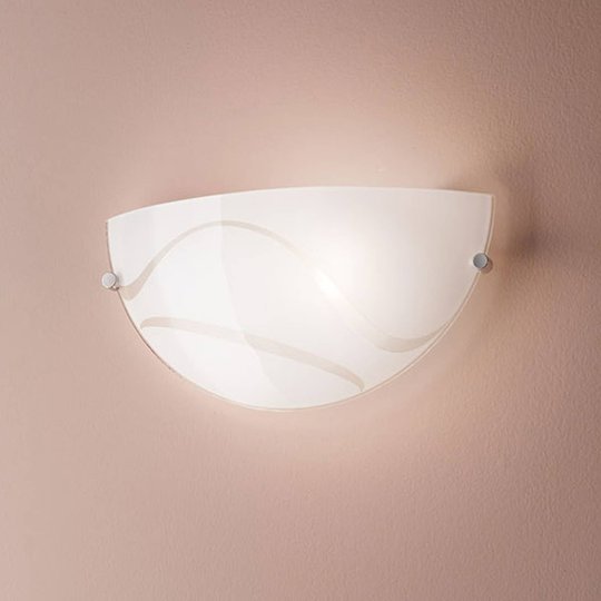 Vägglampa Magma, vit, av glas