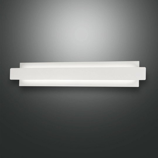 LED-vägglampa Regolo med metallfront vit