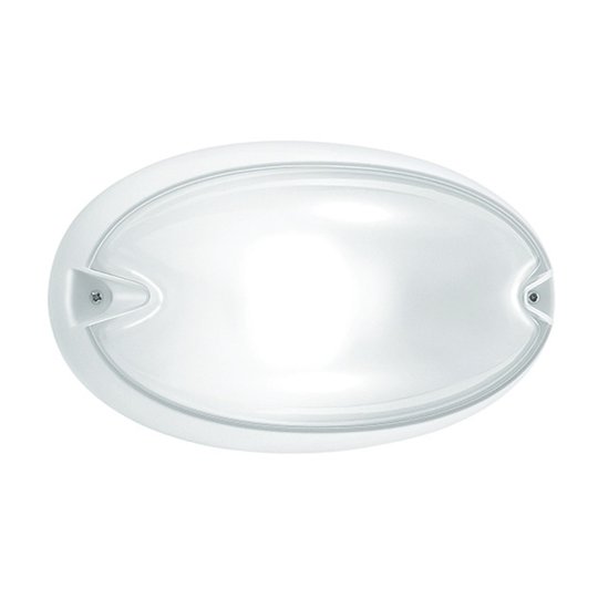Oval utomhusvägglampa Chip svart