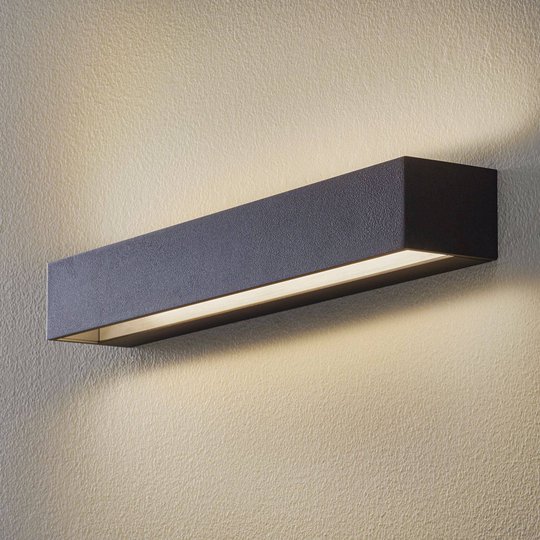 BEGA Studio Line vägglampa bred svart 30 cm