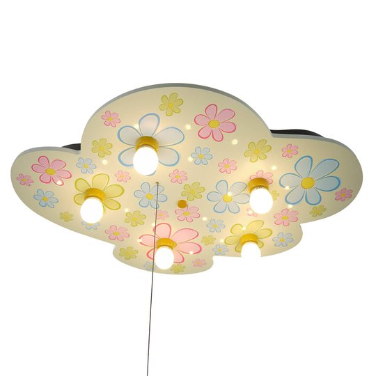Färgglada blommor - moln-taklampa med LED-lampor