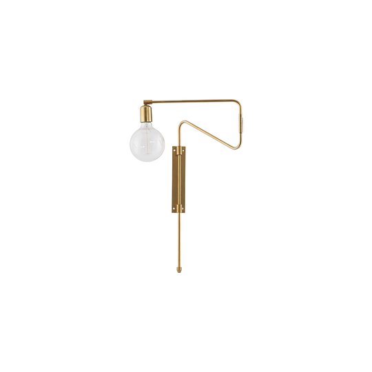 Vägglampa, Swing, Mässing House Doctor