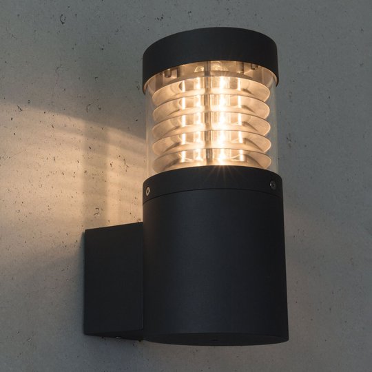 Rörformad utomhusvägglampa Kresos