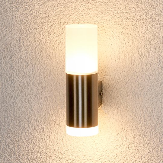 Gabriel - LED-utomhusvägglampa, rostfritt stål