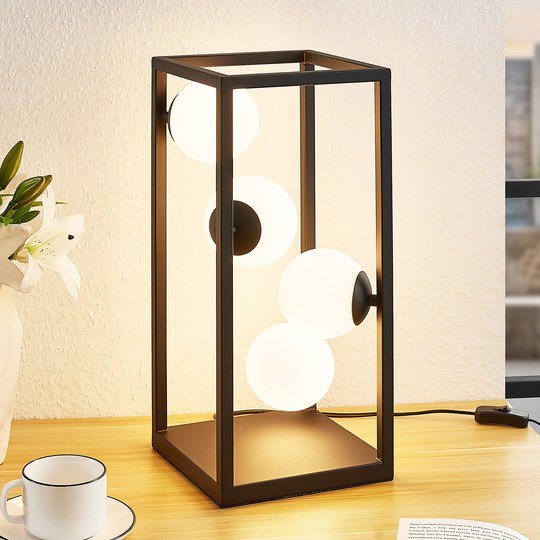 Lindby Utopia LED-bordslampa med kulor av glas