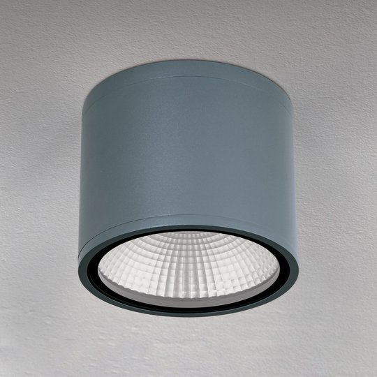LED-takspotlight Sputnik IP65 Ø 14,5 cm antracit