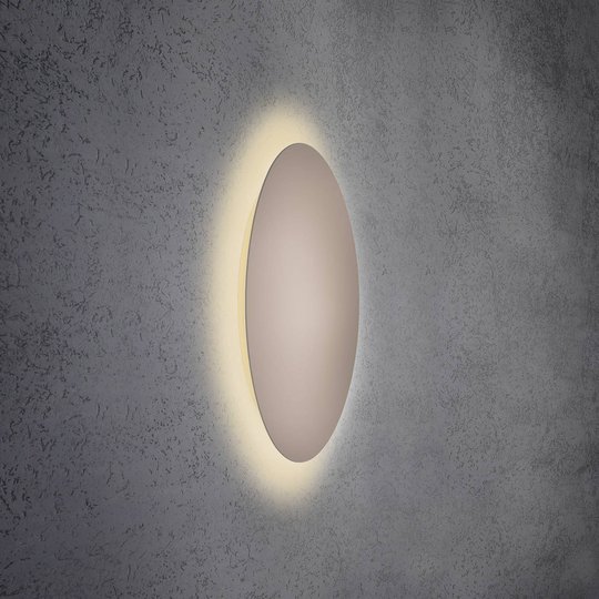 Escale Blade LED-vägglampa, taupe, Ø 59 cm