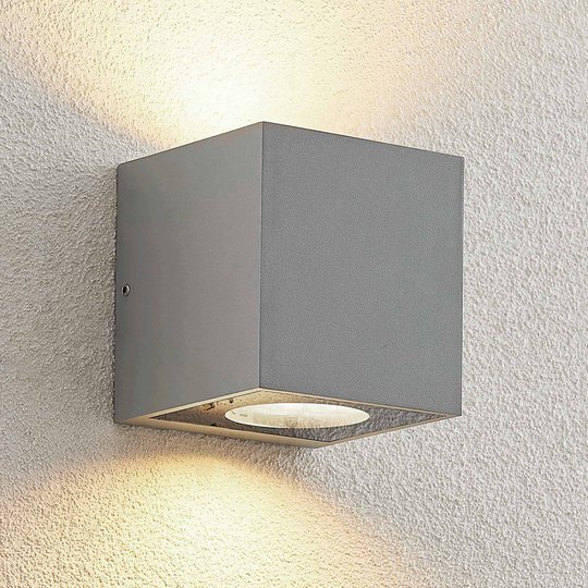Arcchio Tassnim utomhusvägglampa, silver 2 lampor