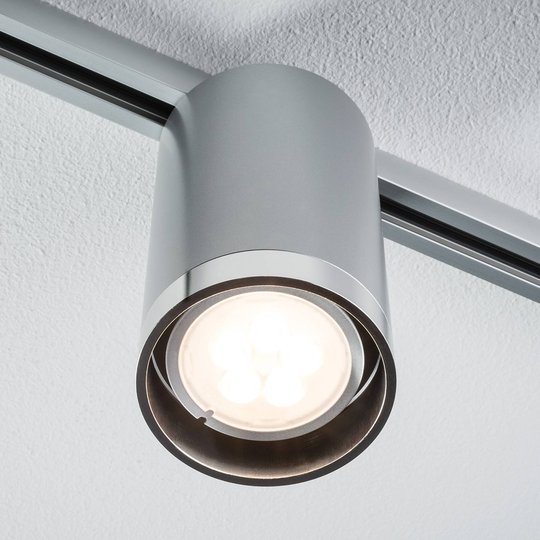 Paulmann URail Tube LED-spotlight krom, styv 6,5W