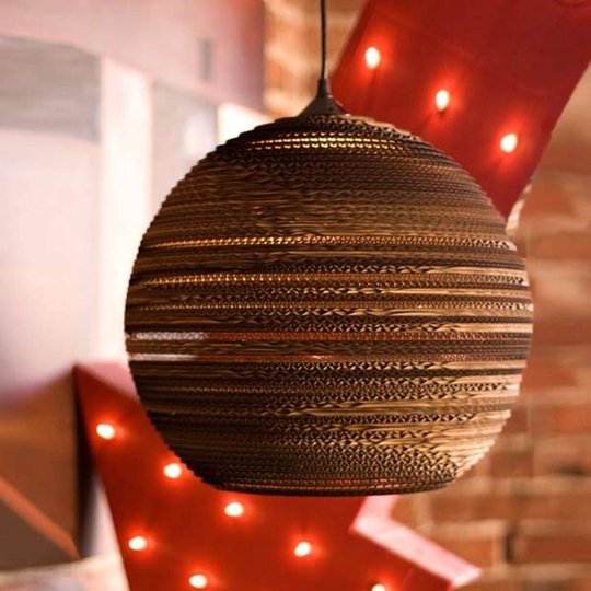 Ball - rund kartong-hänglykta, 26 cm