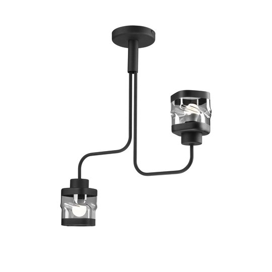 Taklampa Thor, 2 lampor, svart