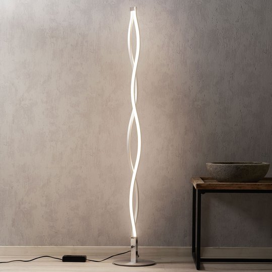 LED-golvlampa Sahara i vågig design