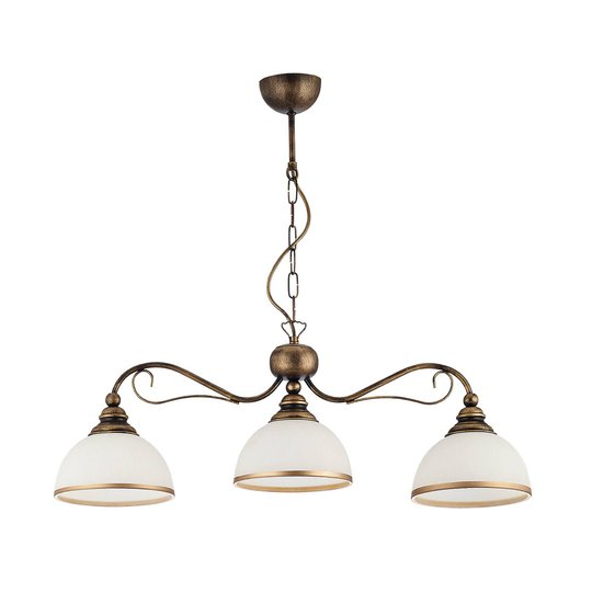 Pendellampa på skena Casale, 3 lampor längd 74 cm