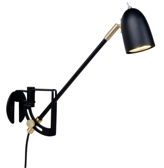 Radiell lång vägglampa LED (Svart)