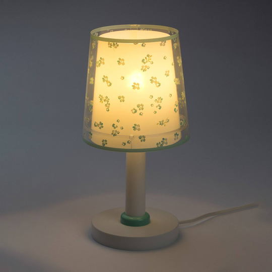 Barnbordslampa för barnrum Dream Flowers, grön