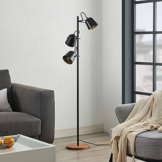 Lindby Adalin golvlampa, svart