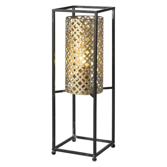 Bordslampa Petrolio, svart/guld, höjd 47 cm