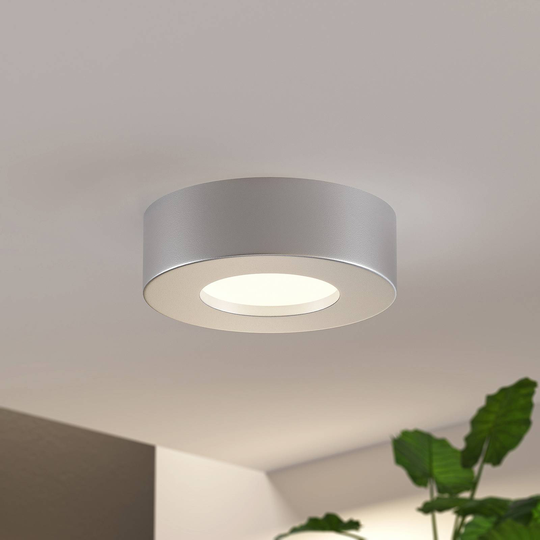 Prios Edwina LED-taklampa, silver, 12,2 cm