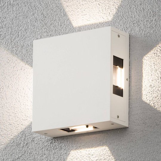 Cremona - LED-utomhusvägglampa, justerbar, vit