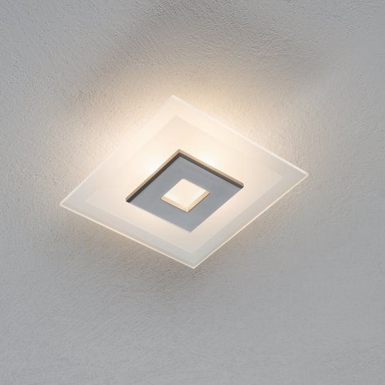 LED-taklampa Tian med glasskärm, 25 cm