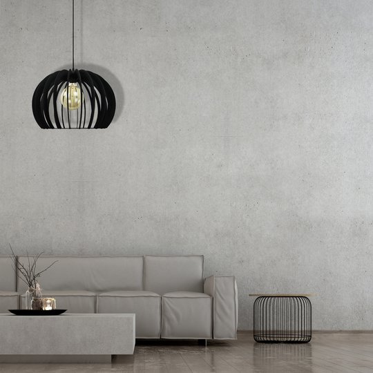Pendellampa Kula, 1 lampa, svart Ø 25 cm