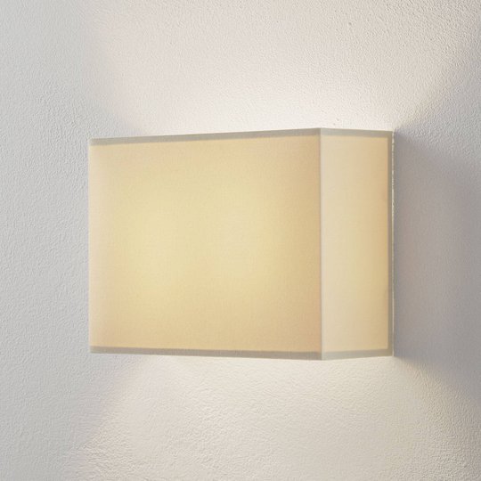 Lucande Patrik vägglampa kantig höjd 25 cm creme