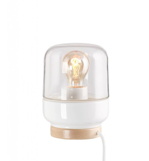 Ohm bordlampa 14/19cm (klarglas) (Vit)