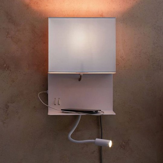Paulmann Merani vägglampa med flexarm och kontakt