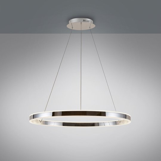 LED-pendellampa Lyani i krom, dimbar, 80 cm
