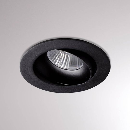 LOUM Kalio LED-inbyggnadslampa rund 2 700 K svart