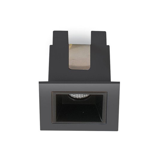 LED-inbyggnadslampa Sound 1 30° med ram, svart