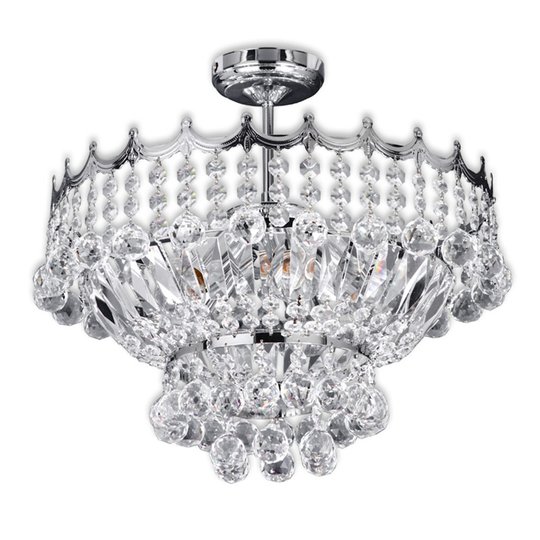 Kristall-taklampa Versailles i krom
