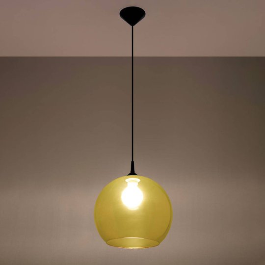 Hänglampa Colour, glasskärm gul