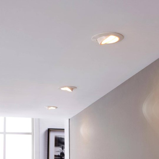 LED-inbyggnadslampa Andrej, rund, vit, 3-pack
