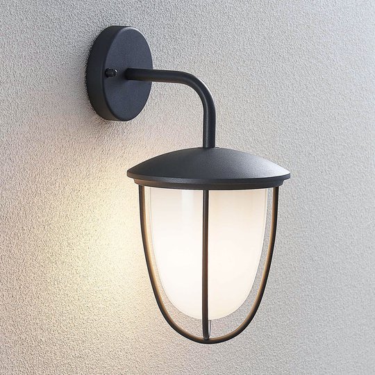 Utomhusvägglampa Narek, mörkgrå