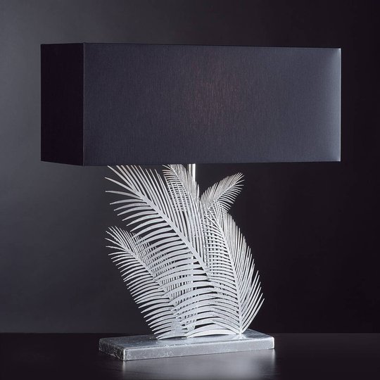 Elegant bordslampa Felce med textilskärm