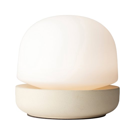 Menu Stone bordslampa, sand, opalglas