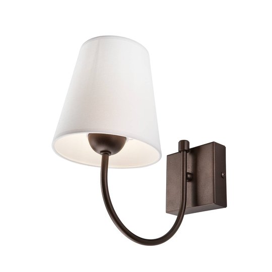 Vägglampa Paro med textilskärm