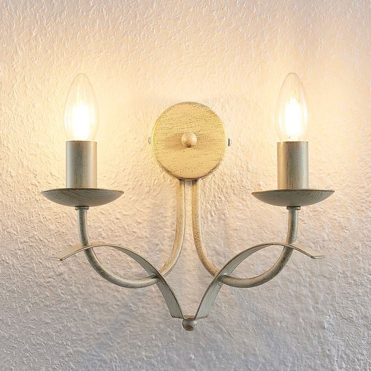 Lindby Amonja taklampa, 2 lampor, vit