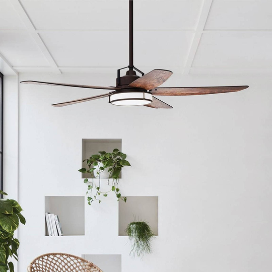 Takfläkt Louisville LED-lampa brons/koa