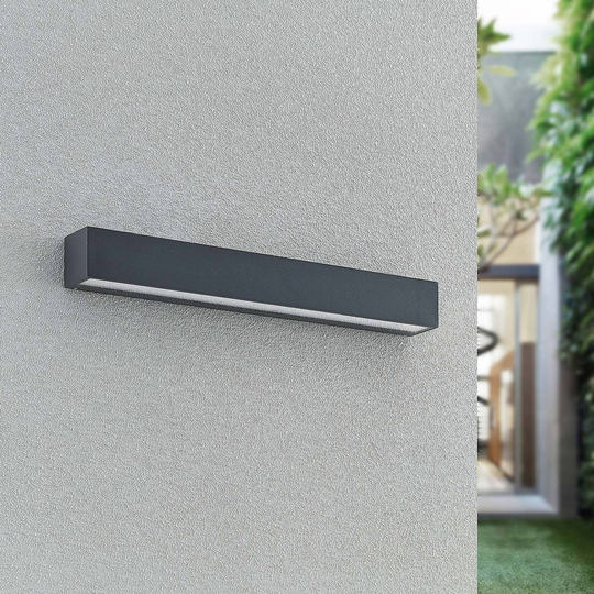 Arcchio Lengo LED-vägglampa CCT, 1 lampa, grafit