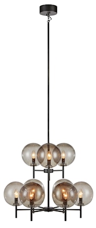Crown Taklampa Svart/Smoke 9L