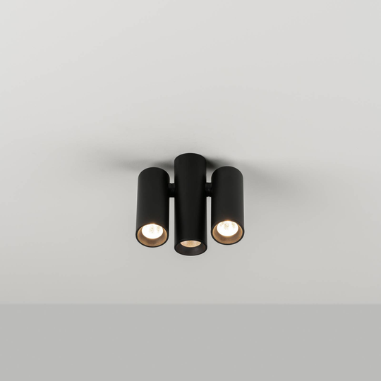 Milan Haul LED-taklampa 3 lampor, svart